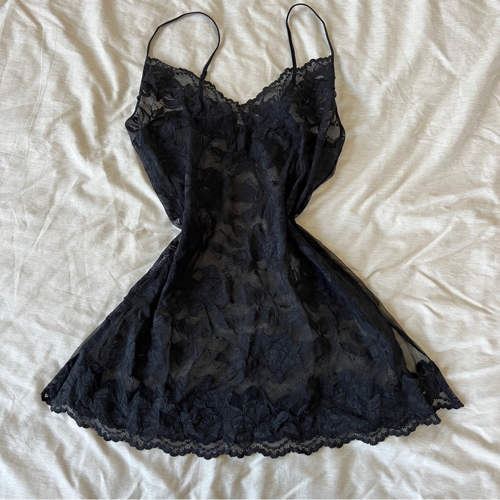 Y2K Victoria’s Secret 2005 Black Lace Slip Dress